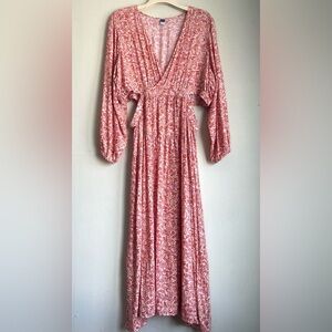 Old Navy Pink Floral Long Sleeve Dress
